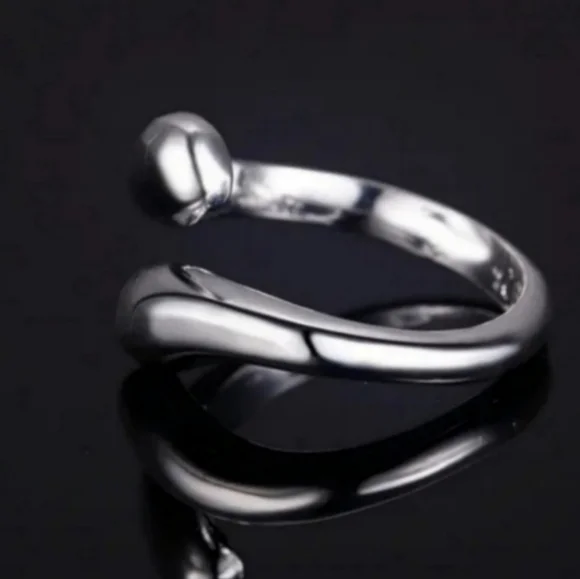 925 Sterling Silver Waterdrop Jewelry Set Bracelet Necklace Earrings and Ring - Picture 10 of 16